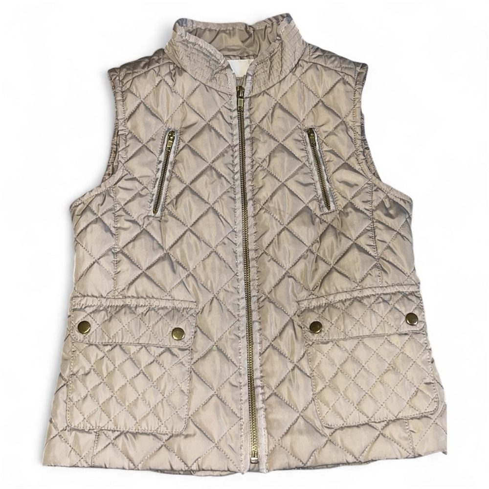 Copper Key Quilted Beige Vest for Kids